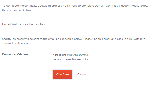 Confirm send email